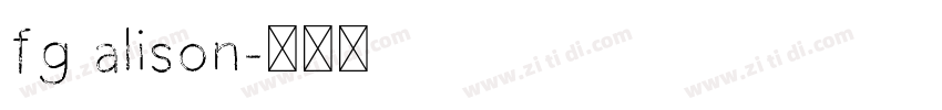 fg alison字体转换